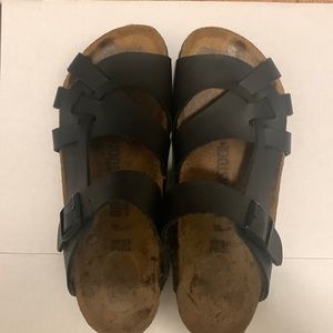 Black Birkenstock Pisa Sandals Women Size 38EU Size 7-7.5 US